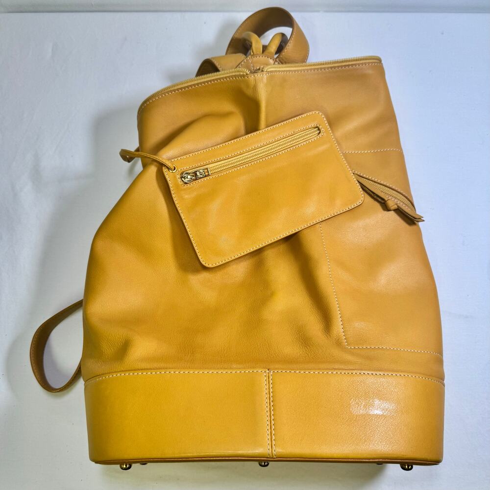 Loewe Anton Yellow Zip Backpack - image 5